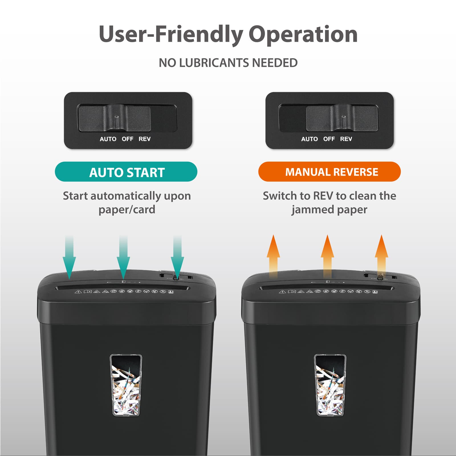 6 sheets A4 Paper Shredder Machine C220P with Reverse Function