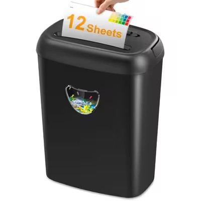 High Volume Cross Cut CD credit card 12 sheets A4 Commercial Paper Shredder CD228P