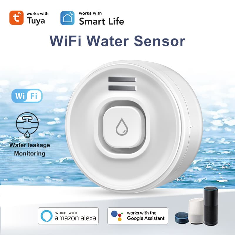 SQ400C WiFi Water Leak Sensor – Wired & Wireless Models with 100dB Alarm