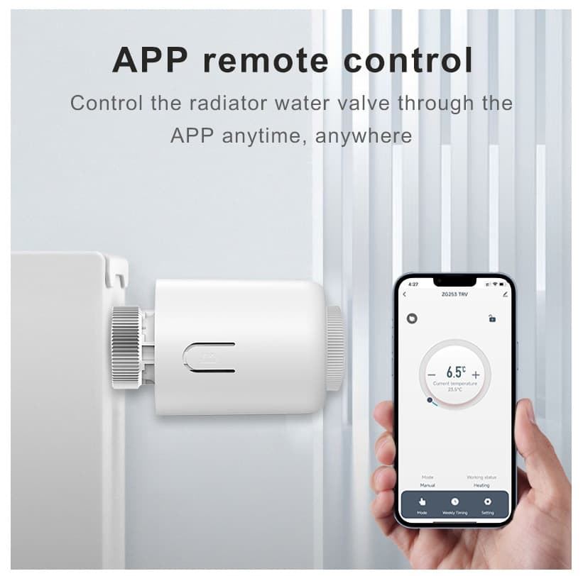 Smart Thermostatic Radiator Valve (TRV) with Zigbee 3.0 WKF400A